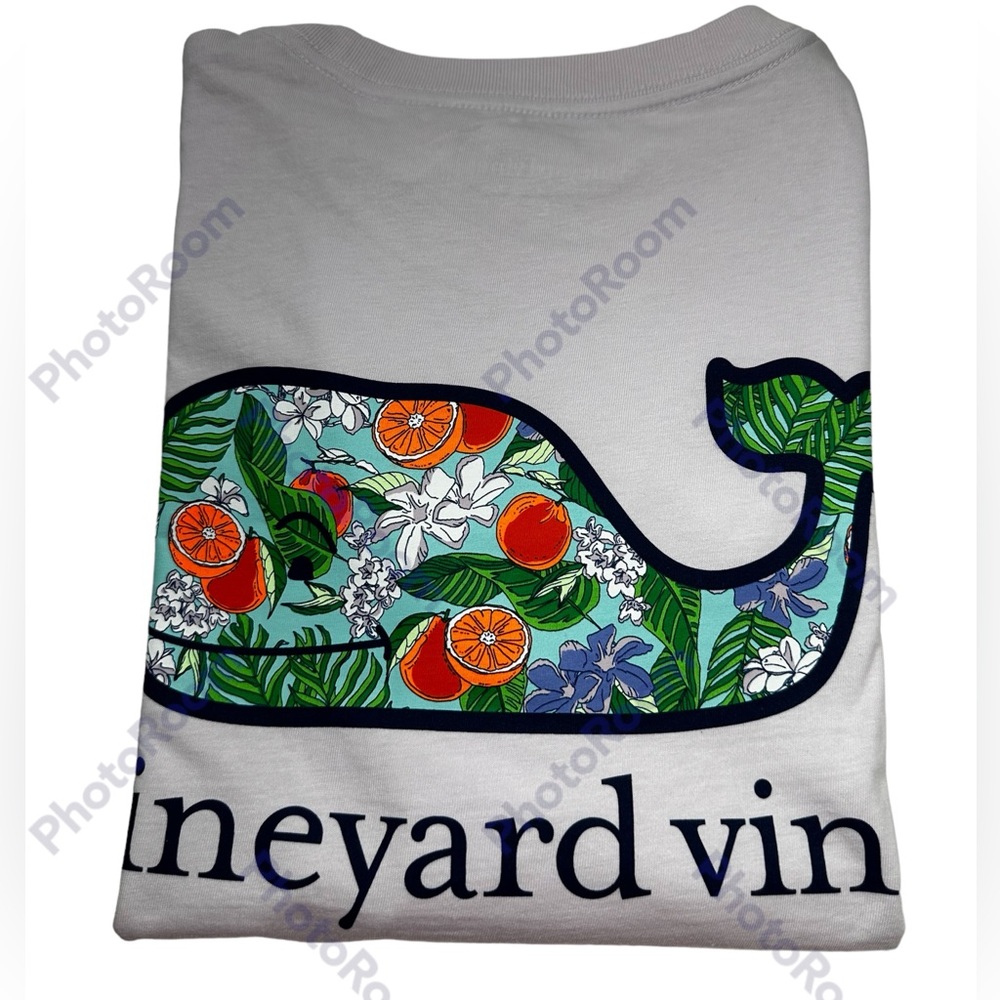 VINEYARD VINES WOMEN'S SHORT SLEEVE POCKET GRAPHIC TEE.SZ.L.NWT